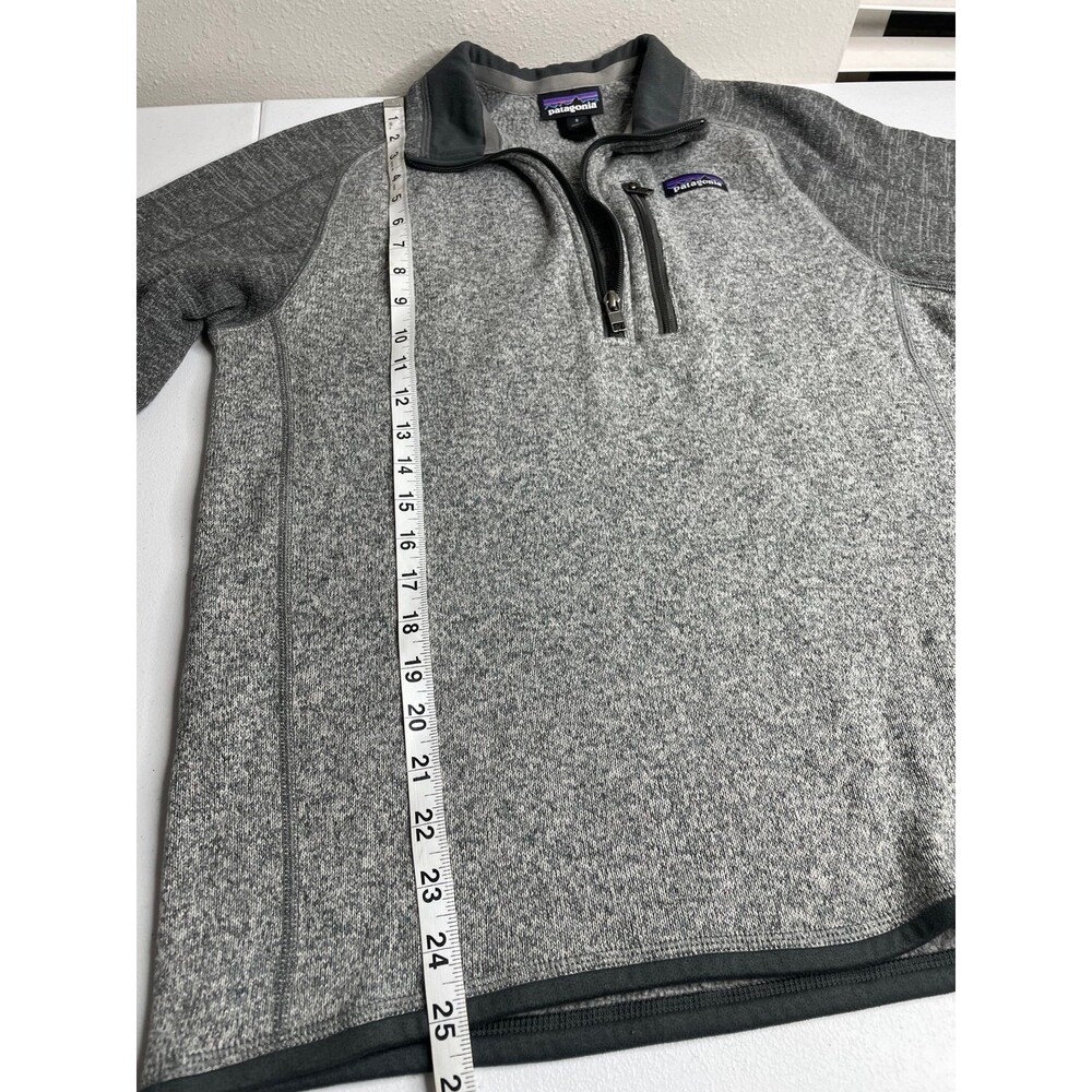 Patagonia Gray Fleece Quarter Zip Pullover Recycled Worn Wear Small - Picture 5 of 7